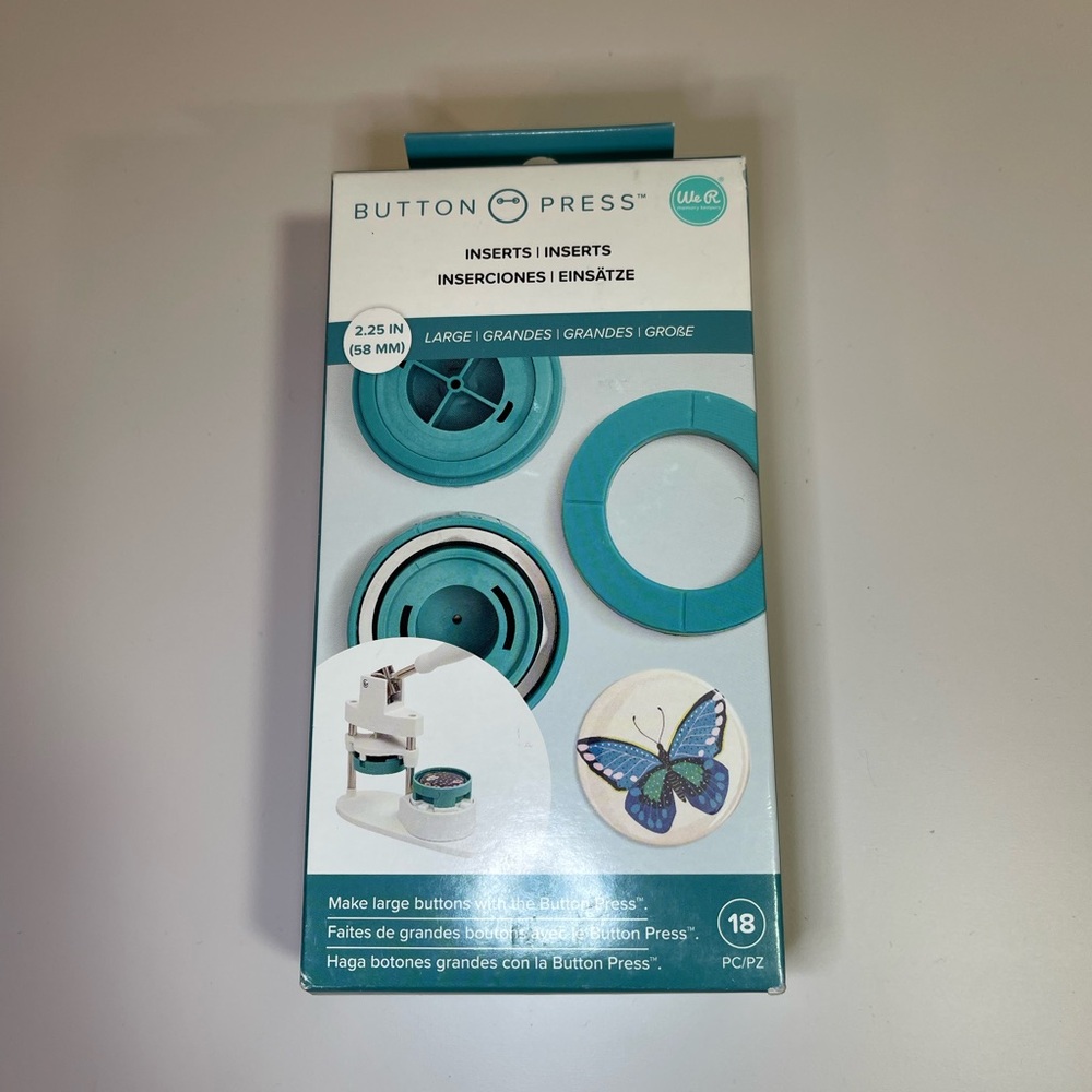 We R Memory Keepers Button Press Inserts-Large (58mm) new